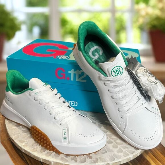 G/FORE G.112 P.U Leather Golf Shoes Snow/Toast Turf Rated Men’s Size 10 - Picture 2 of 15